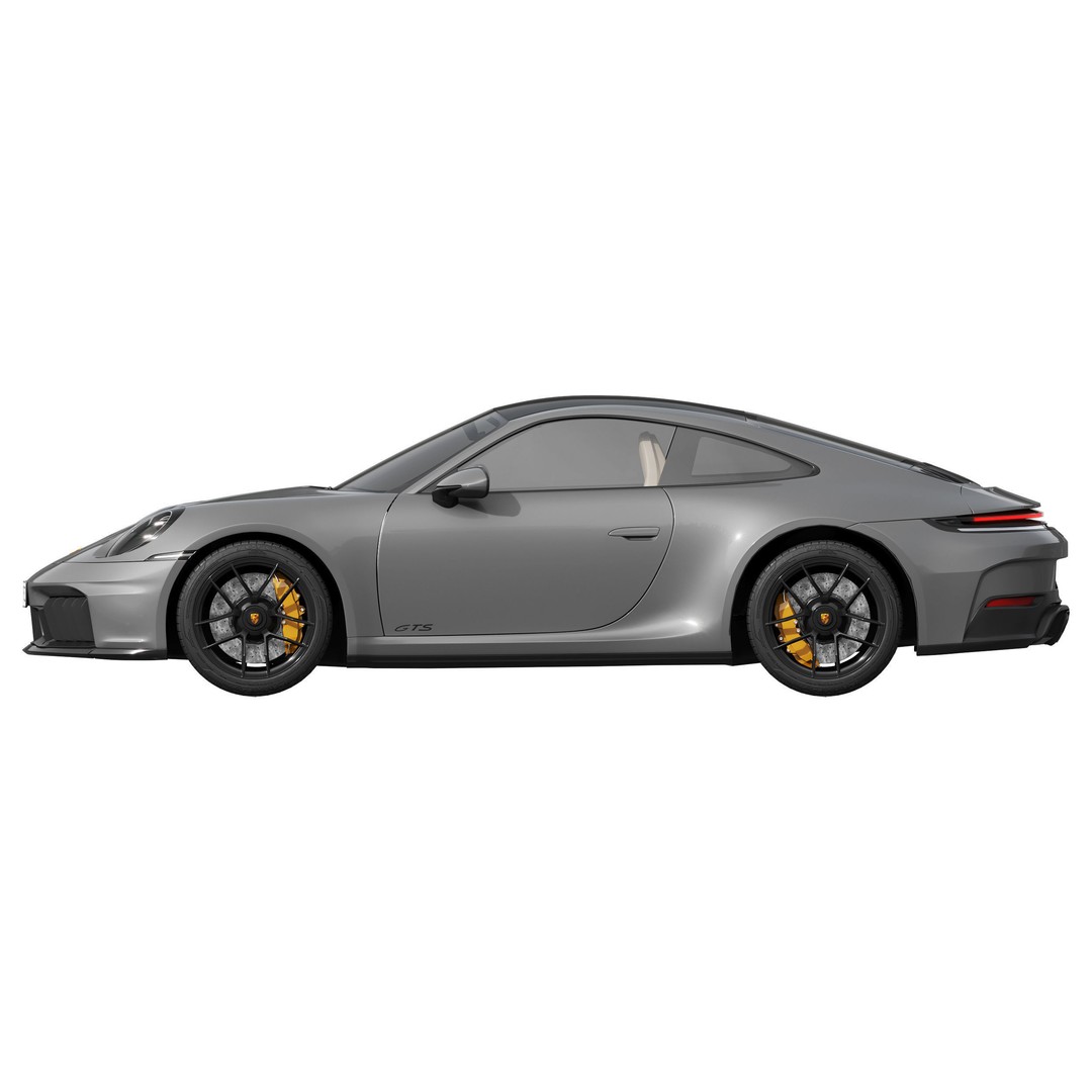 Porsche 911 Carrera GTS 2025 3D Model – High Poly Game Asset, FBX, OBJ - View 7