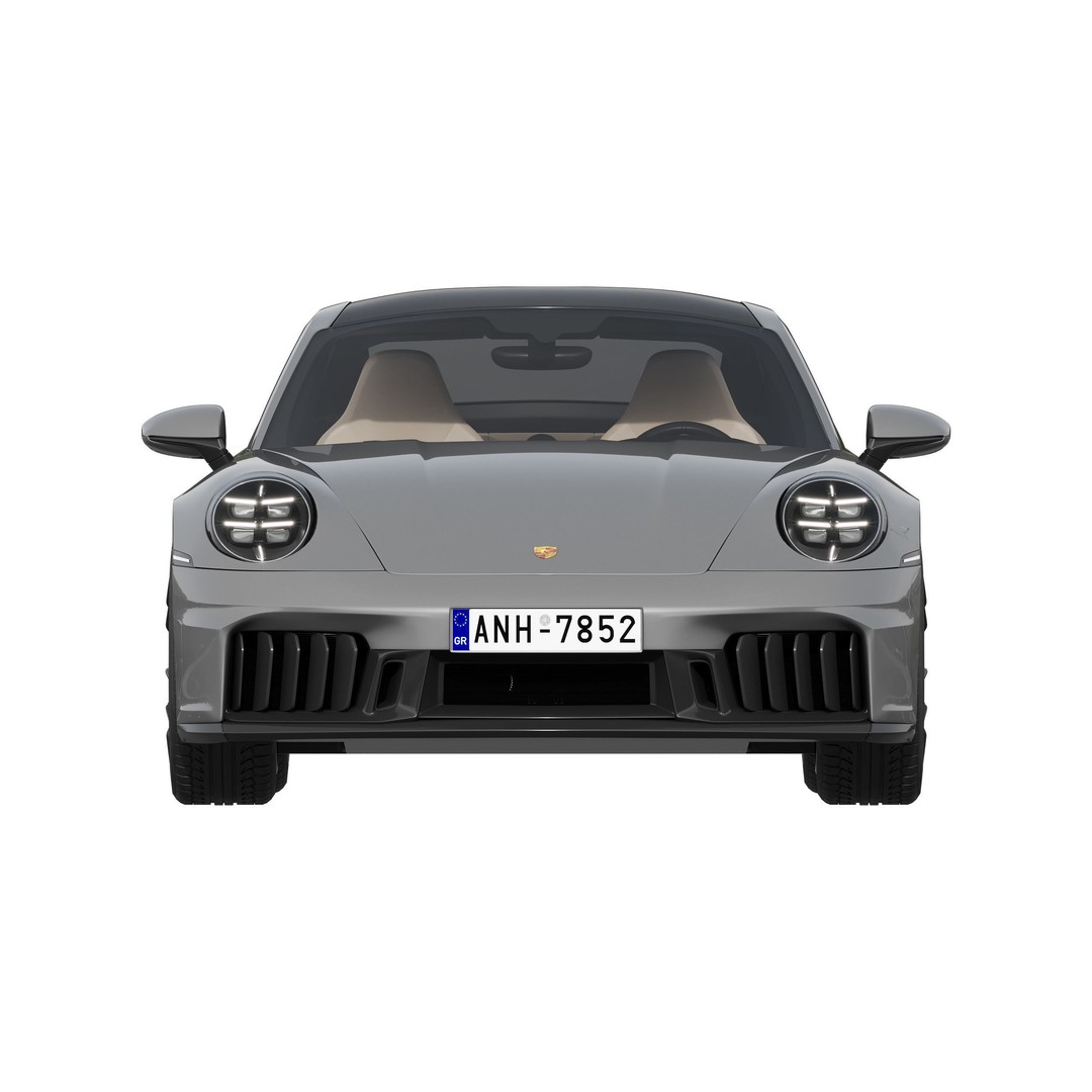 Porsche 911 Carrera GTS 2025 3D Model – High Poly Game Asset, FBX, OBJ - View 8