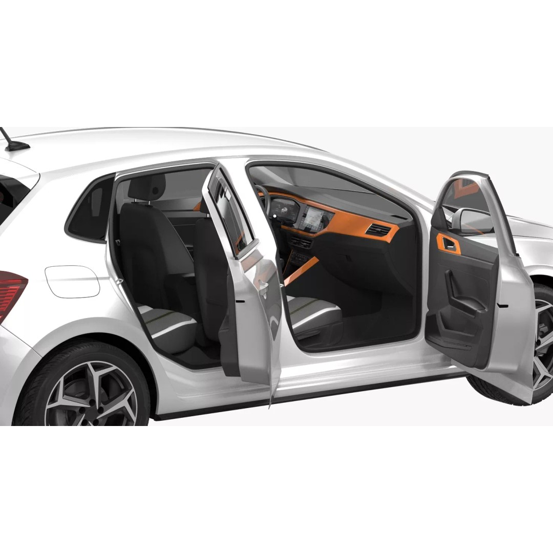 Volkswagen Polo 2018 3D Model – Simple Interior with PBR Textures, FBX - View 10