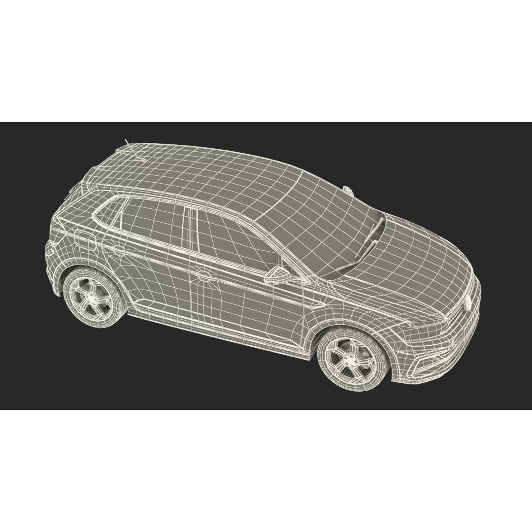 Volkswagen Polo 2018 3D Model – Simple Interior with PBR Textures, FBX - View 20
