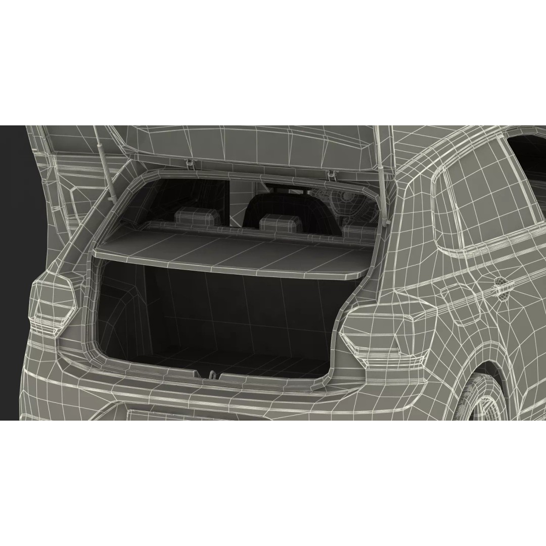 Volkswagen Polo 2018 3D Model – Simple Interior with PBR Textures, FBX - View 26