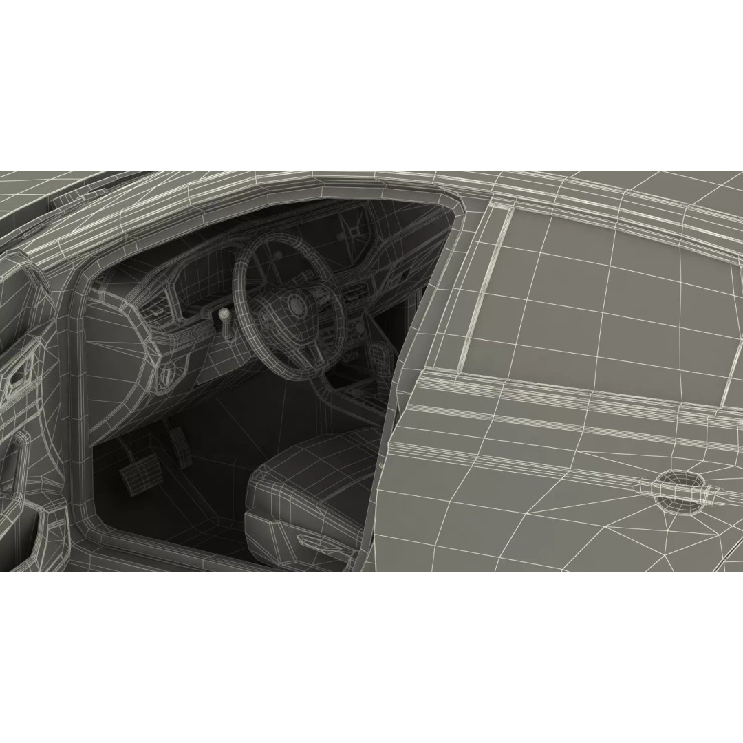 Volkswagen Polo 2018 3D Model – Simple Interior with PBR Textures, FBX - View 28