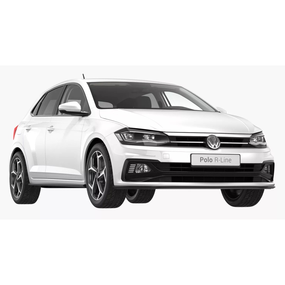 Volkswagen Polo 2018 3D Model – Simple Interior with PBR Textures, FBX - View 4