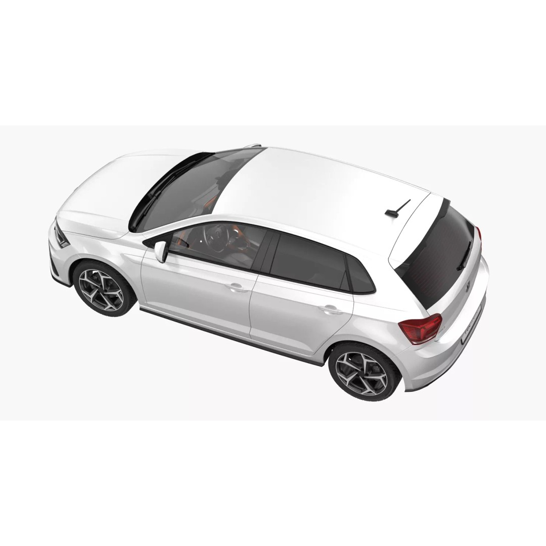 Volkswagen Polo 2018 3D Model – Simple Interior with PBR Textures, FBX - View 8