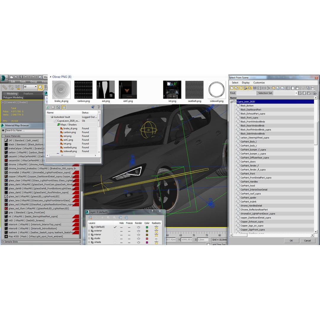 Cupra Leon 2021 3D Model – Detailed Sport Hatchback, FBX, OBJ