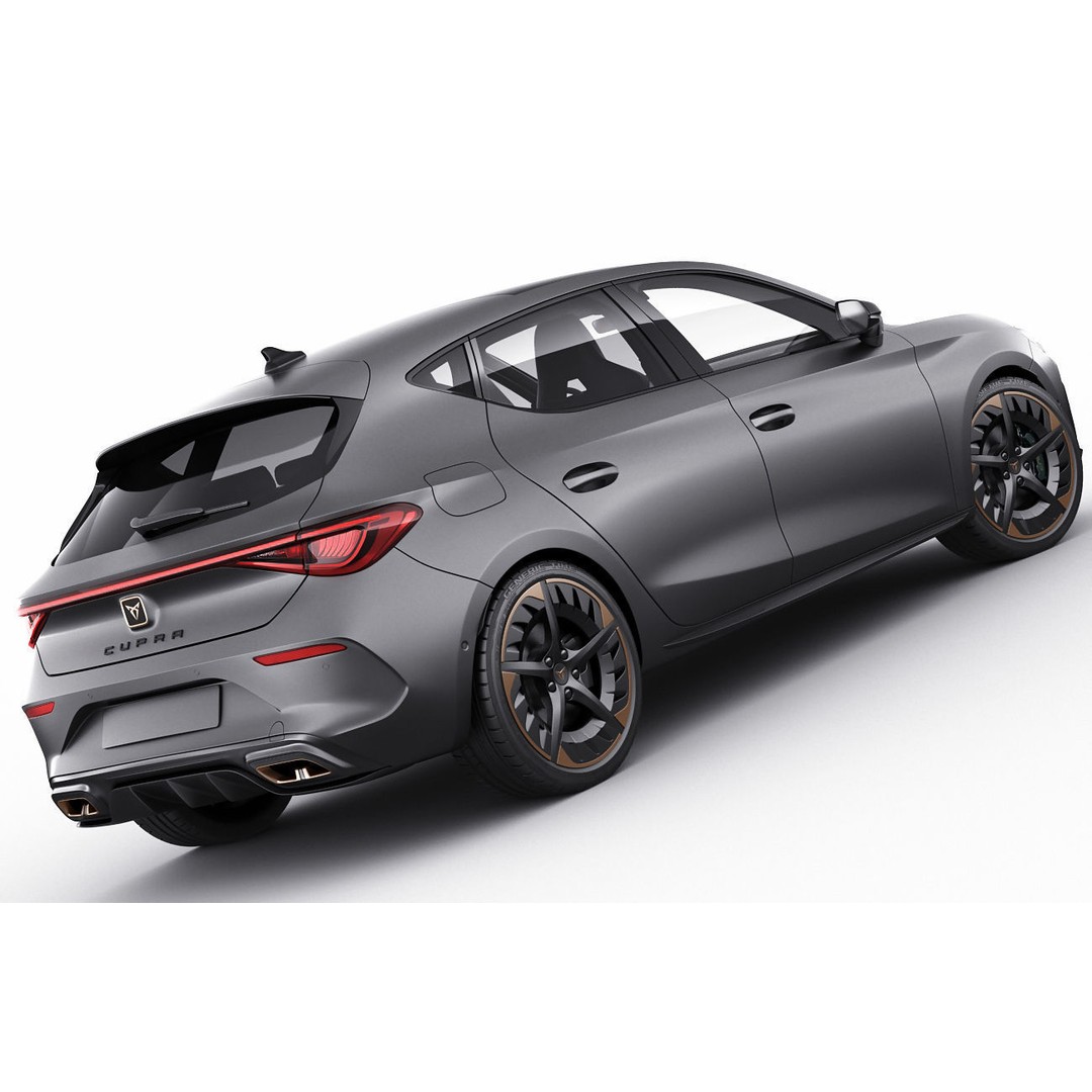 Cupra Leon 2021 3D Model – Detailed Sport Hatchback, FBX, OBJ - View 12