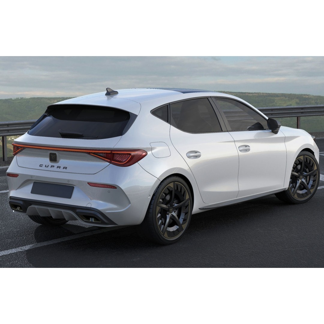 Cupra Leon 2021 3D Model – Detailed Sport Hatchback, FBX, OBJ - View 19