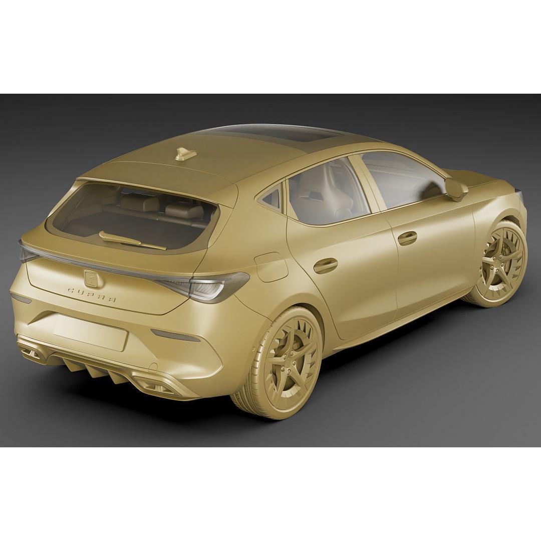 Cupra Leon 2021 3D Model – Detailed Sport Hatchback, FBX, OBJ - View 21