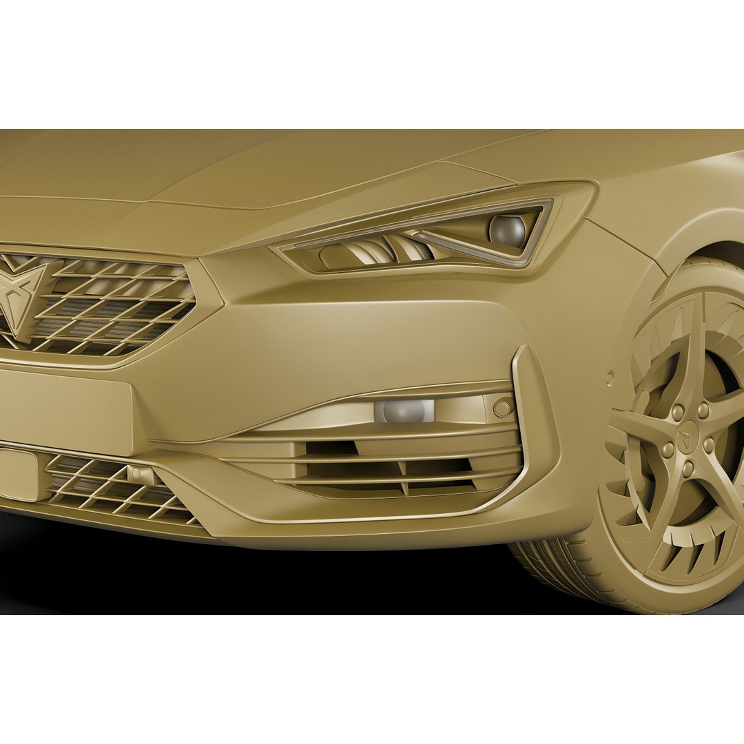 Cupra Leon 2021 3D Model – Detailed Sport Hatchback, FBX, OBJ - View 22