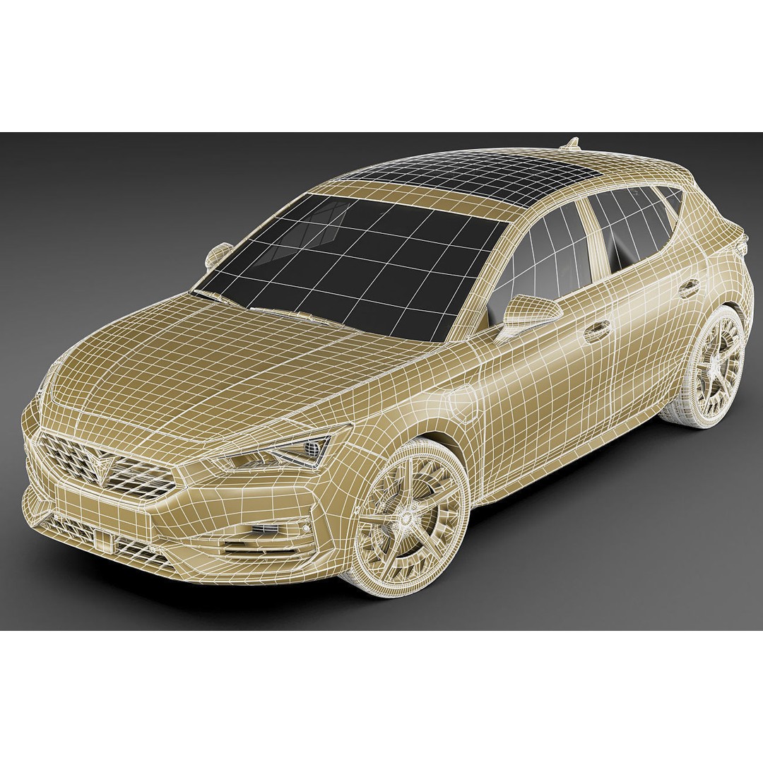 Cupra Leon 2021 3D Model – Detailed Sport Hatchback, FBX, OBJ - View 24
