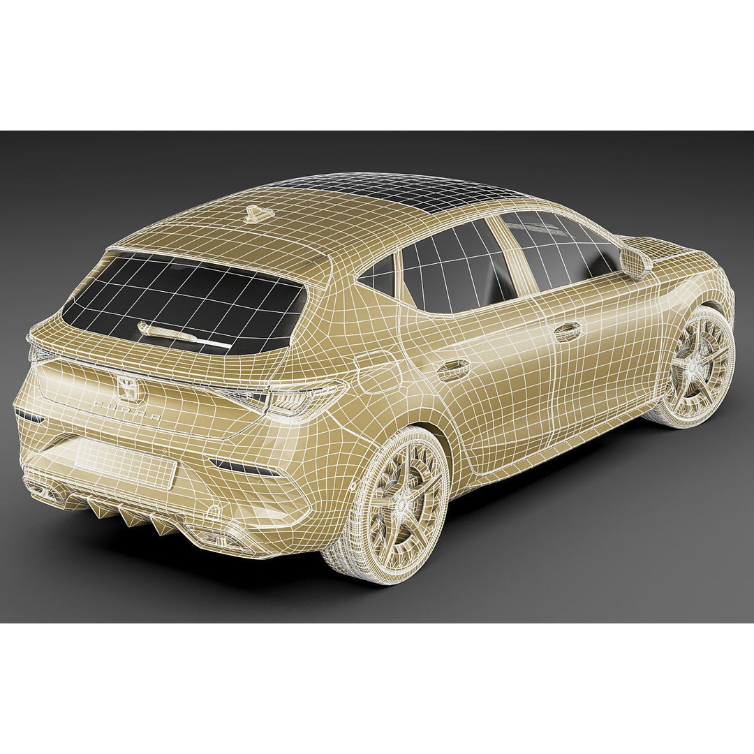 Cupra Leon 2021 3D Model – Detailed Sport Hatchback, FBX, OBJ - View 25