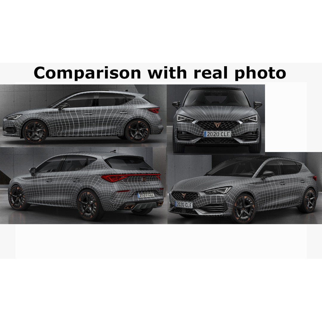 Cupra Leon 2021 3D Model – Detailed Sport Hatchback, FBX, OBJ - View 26