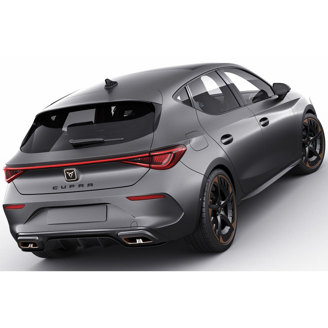 Cupra Leon 2021 3D Model – Detailed Sport Hatchback, FBX, OBJ - View 3