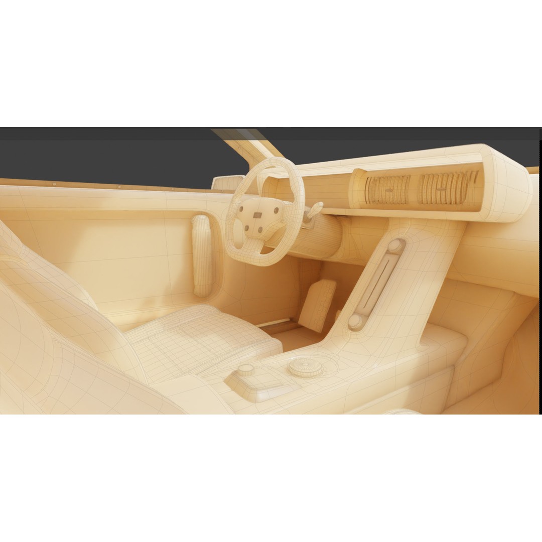 Hyundai N Vision 74 3D Model – Concept Car with Interior, FBX, Blender - View 11