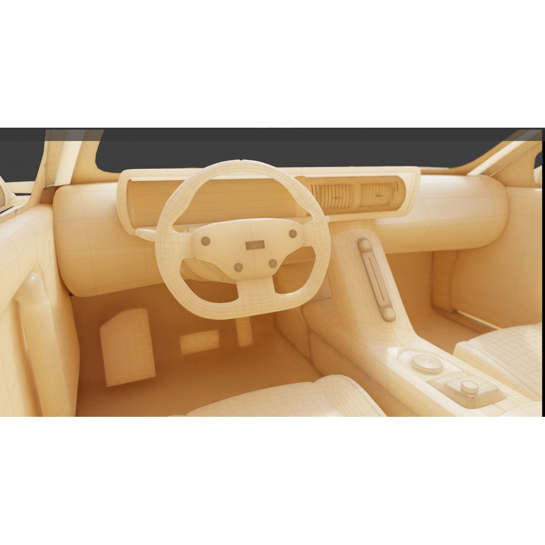 Hyundai N Vision 74 3D Model – Concept Car with Interior, FBX, Blender - View 12