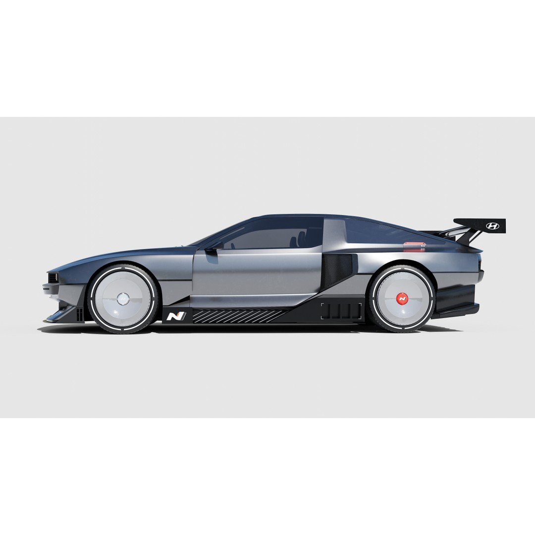 Hyundai N Vision 74 3D Model – Concept Car with Interior, FBX, Blender - View 13