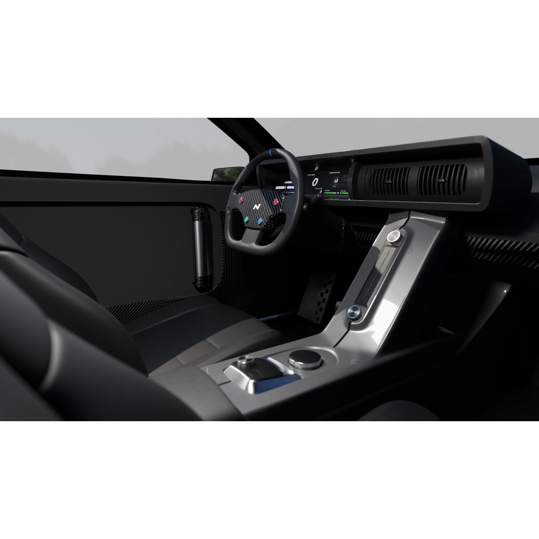 Hyundai N Vision 74 3D Model – Concept Car with Interior, FBX, Blender - View 14
