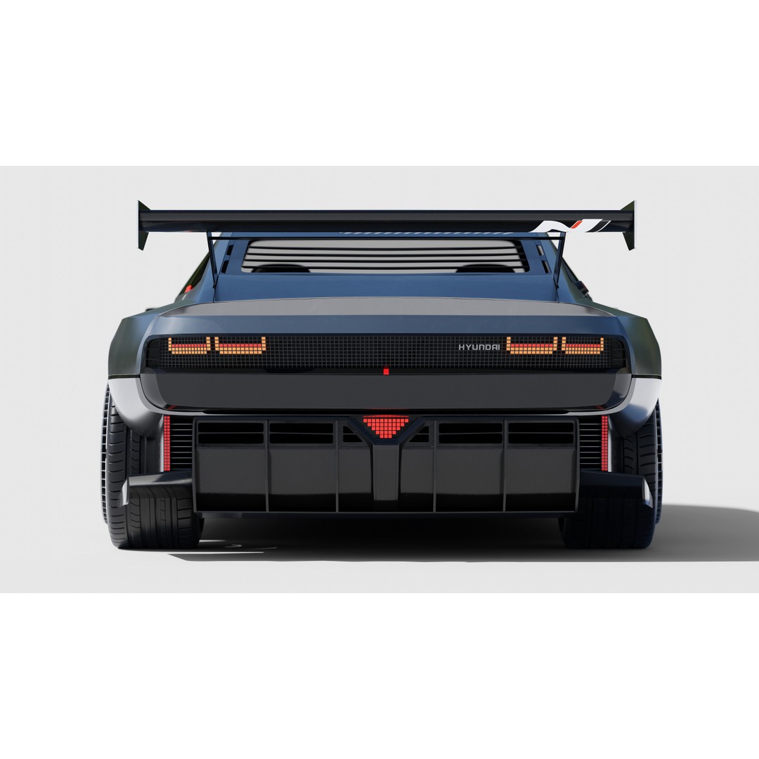 Hyundai N Vision 74 3D Model – Concept Car with Interior, FBX, Blender - View 15