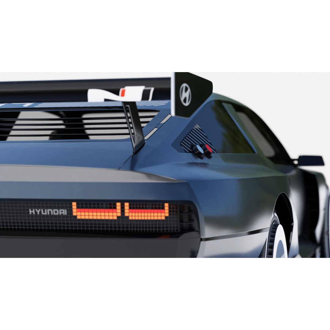 Hyundai N Vision 74 3D Model – Concept Car with Interior, FBX, Blender - View 16