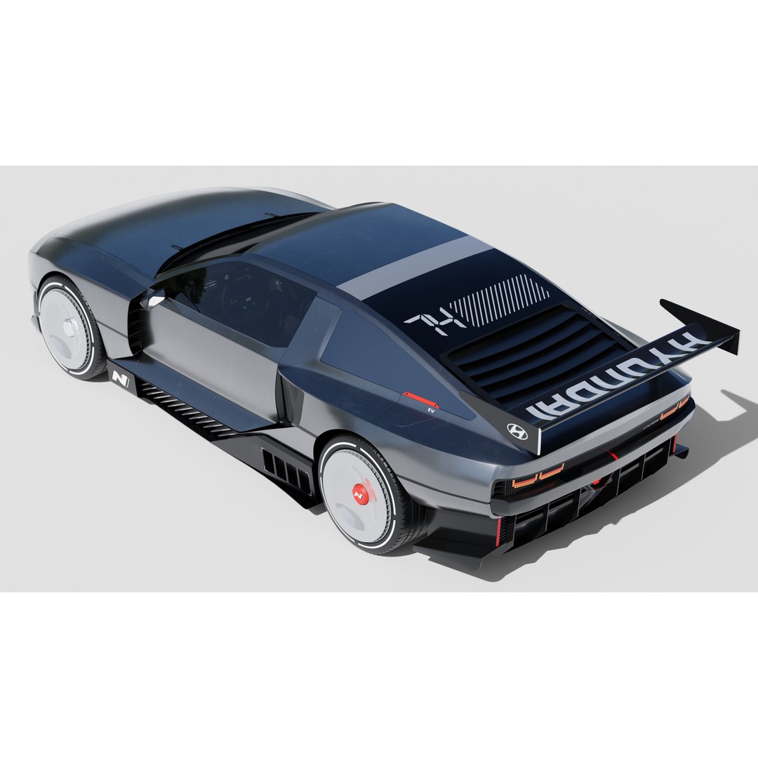 Hyundai N Vision 74 3D Model – Concept Car with Interior, FBX, Blender - View 17