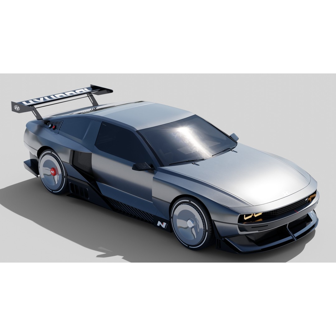 Hyundai N Vision 74 3D Model – Concept Car with Interior, FBX, Blender - View 18