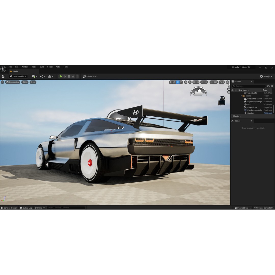 Hyundai N Vision 74 3D Model – Concept Car with Interior, FBX, Blender - View 20