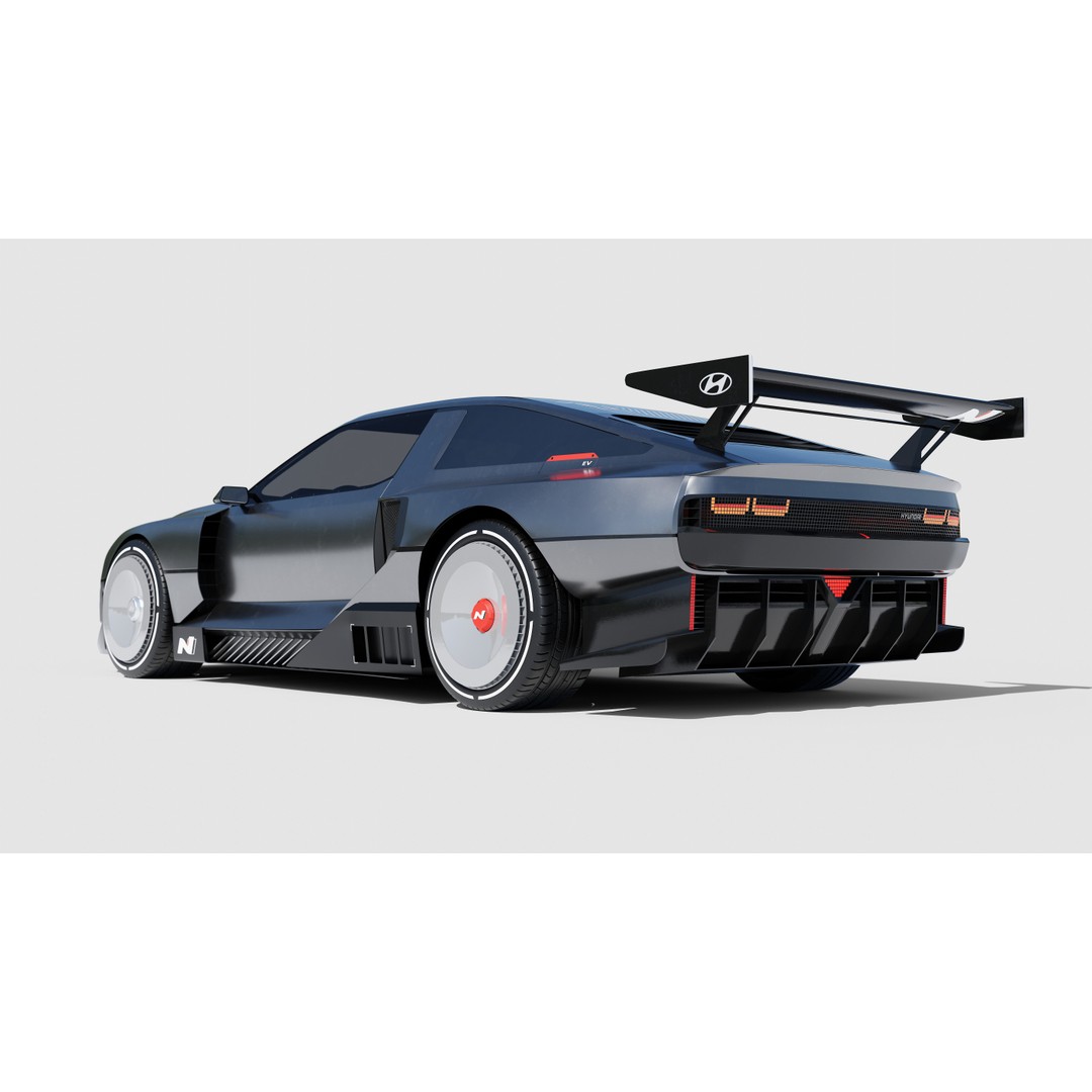 Hyundai N Vision 74 3D Model – Concept Car with Interior, FBX, Blender - View 5