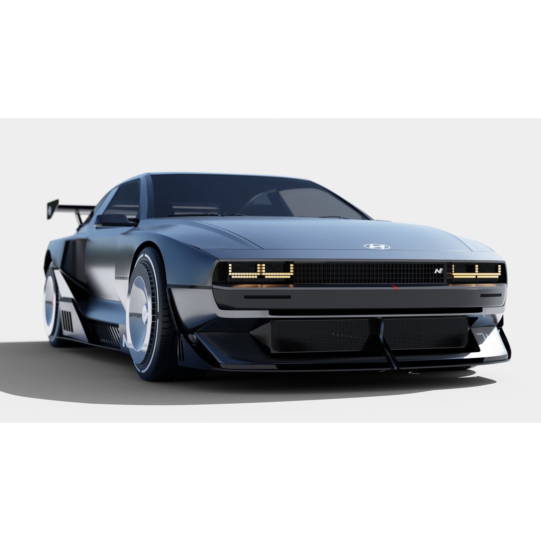 Hyundai N Vision 74 3D Model – Concept Car with Interior, FBX, Blender - View 6