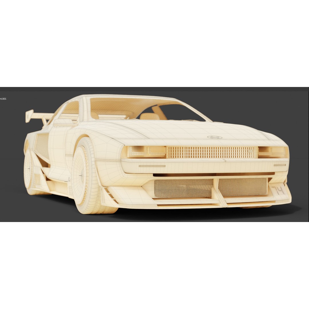 Hyundai N Vision 74 3D Model – Concept Car with Interior, FBX, Blender - View 9