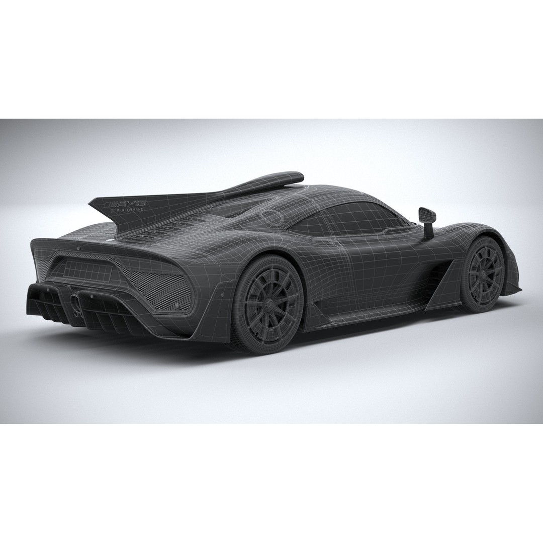 Mercedes-Benz AMG ONE 3D Model – High Poly Racing Car, FBX, OBJ