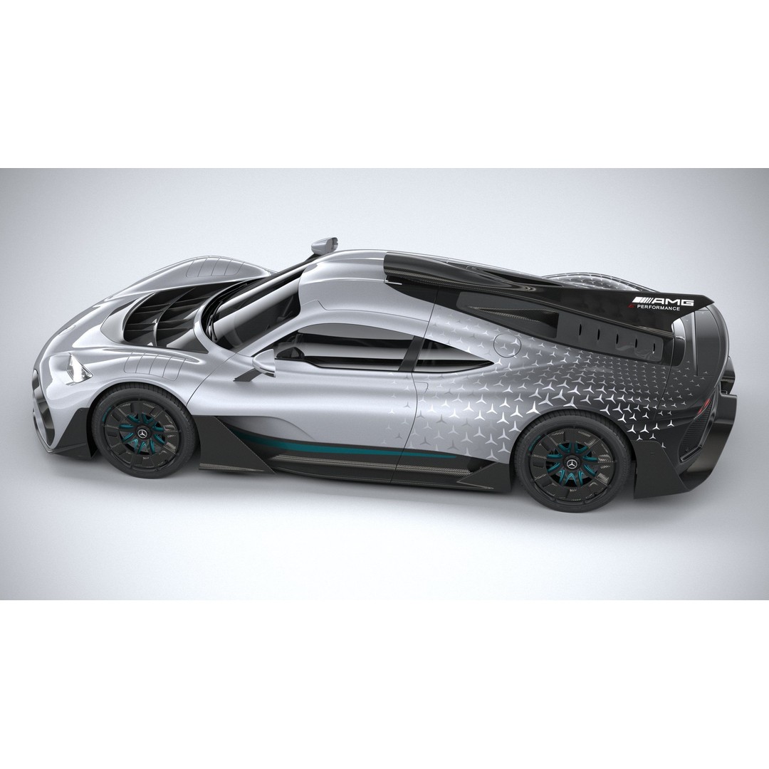 Mercedes-Benz AMG ONE 3D Model – High Poly Racing Car, FBX, OBJ - View 11