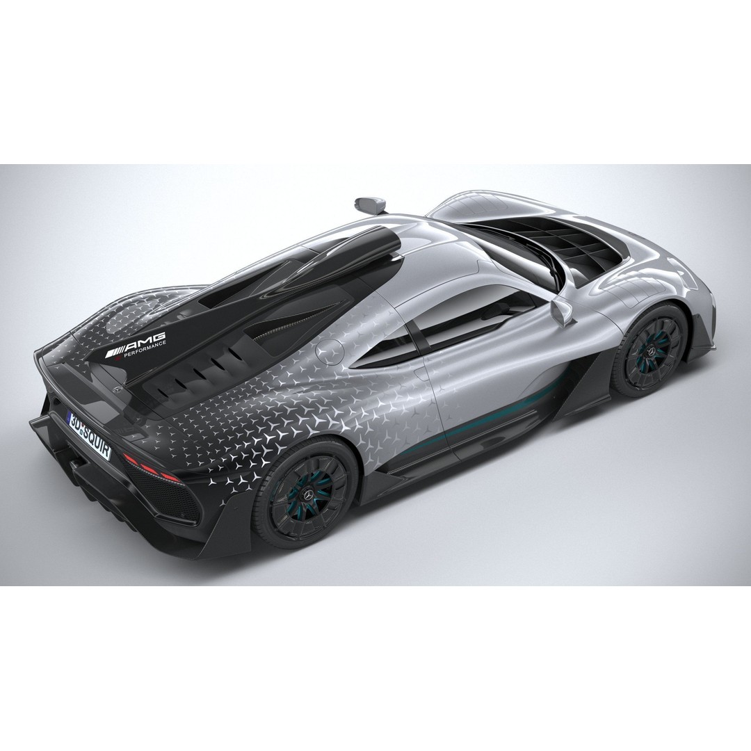 Mercedes-Benz AMG ONE 3D Model – High Poly Racing Car, FBX, OBJ - View 12