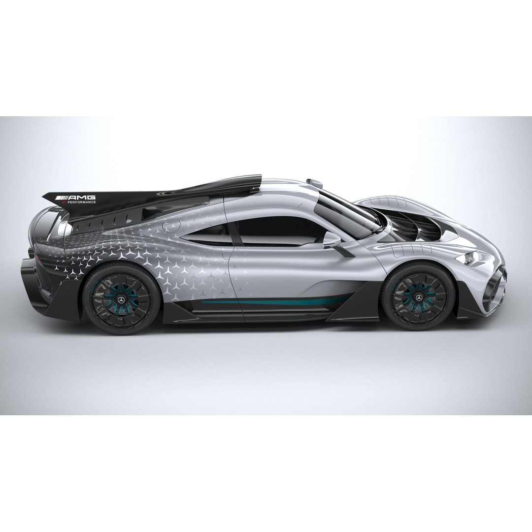 Mercedes-Benz AMG ONE 3D Model – High Poly Racing Car, FBX, OBJ - View 13