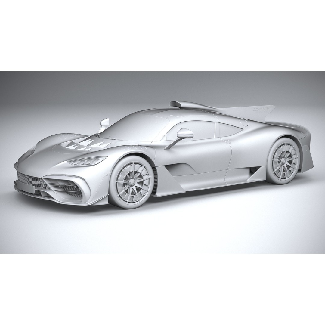 Mercedes-Benz AMG ONE 3D Model – High Poly Racing Car, FBX, OBJ - View 21