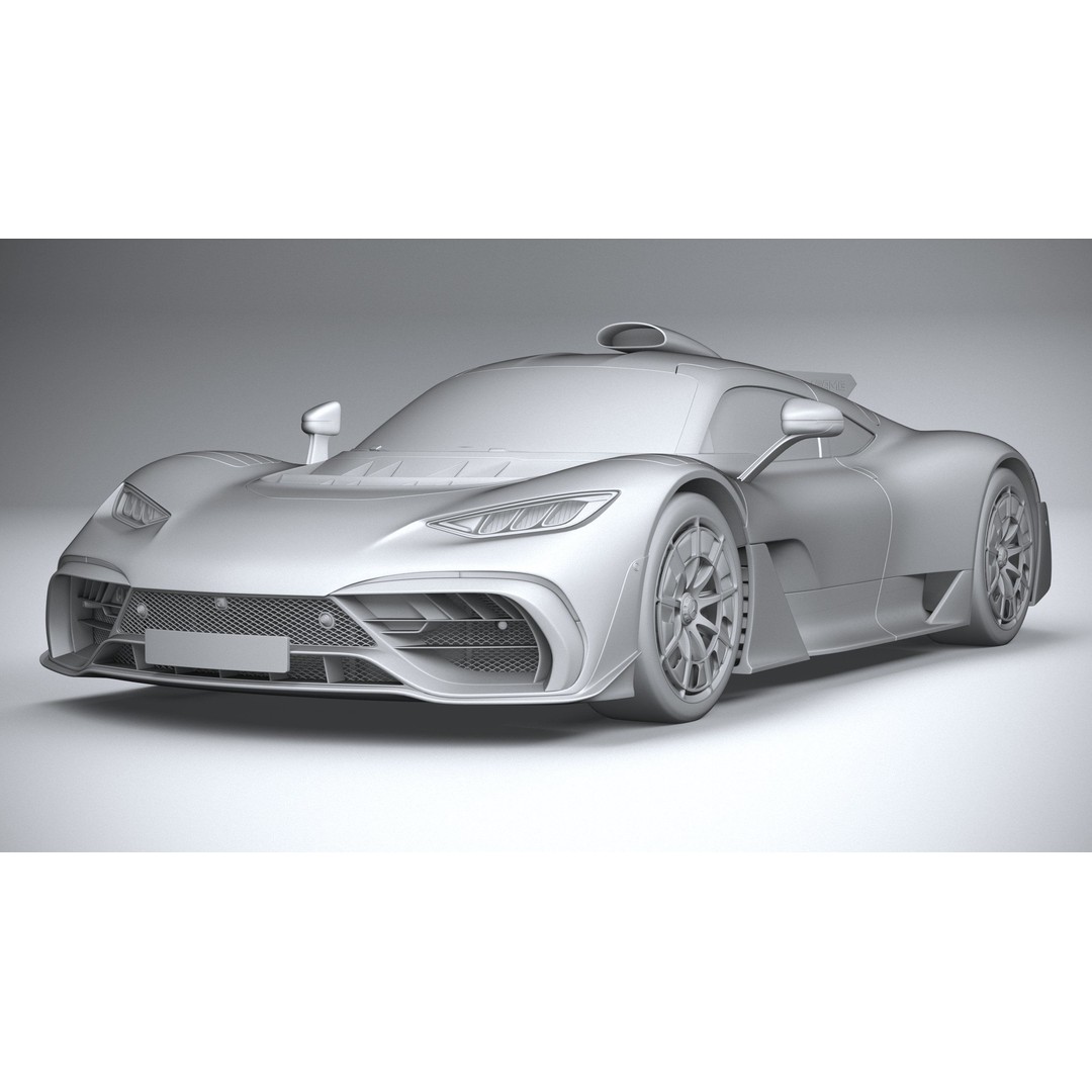 Mercedes-Benz AMG ONE 3D Model – High Poly Racing Car, FBX, OBJ - View 22
