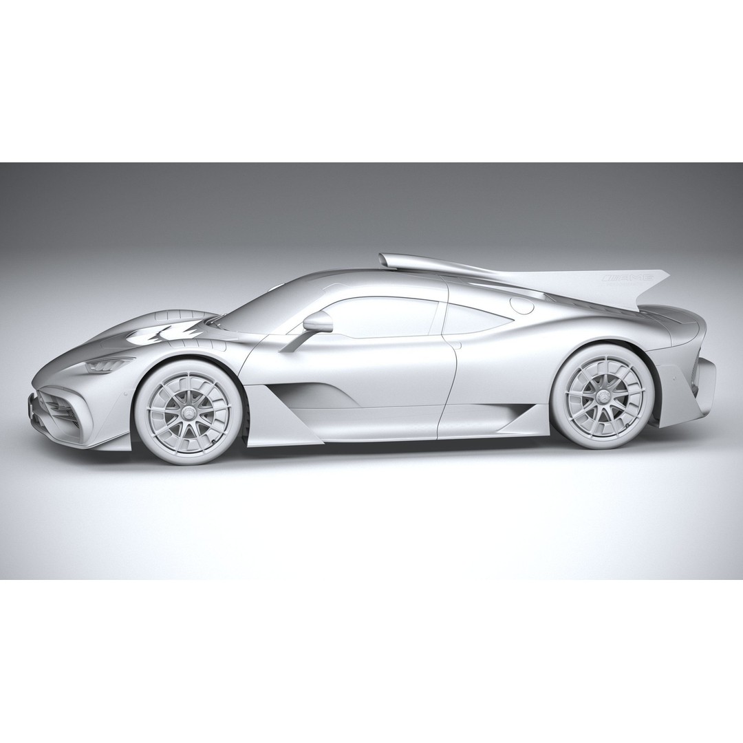 Mercedes-Benz AMG ONE 3D Model – High Poly Racing Car, FBX, OBJ - View 24