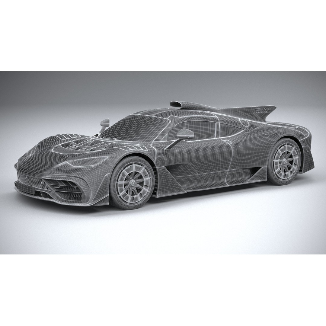 Mercedes-Benz AMG ONE 3D Model – High Poly Racing Car, FBX, OBJ - View 28