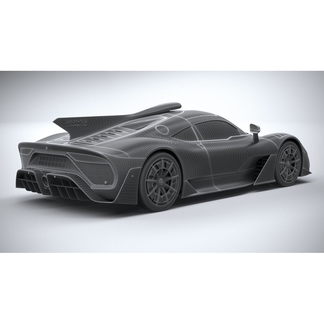 Mercedes-Benz AMG ONE 3D Model – High Poly Racing Car, FBX, OBJ - View 29