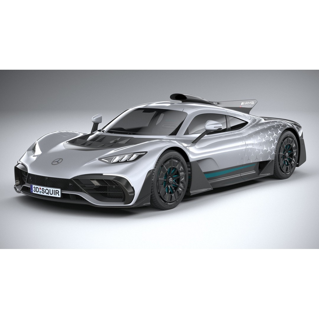 Mercedes-Benz AMG ONE 3D Model – High Poly Racing Car, FBX, OBJ - View 3