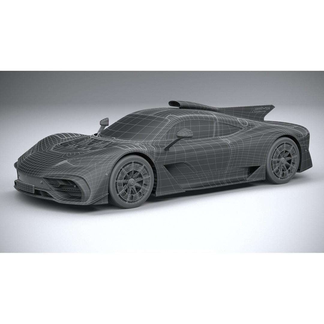 Mercedes-Benz AMG ONE 3D Model – High Poly Racing Car, FBX, OBJ - View 30