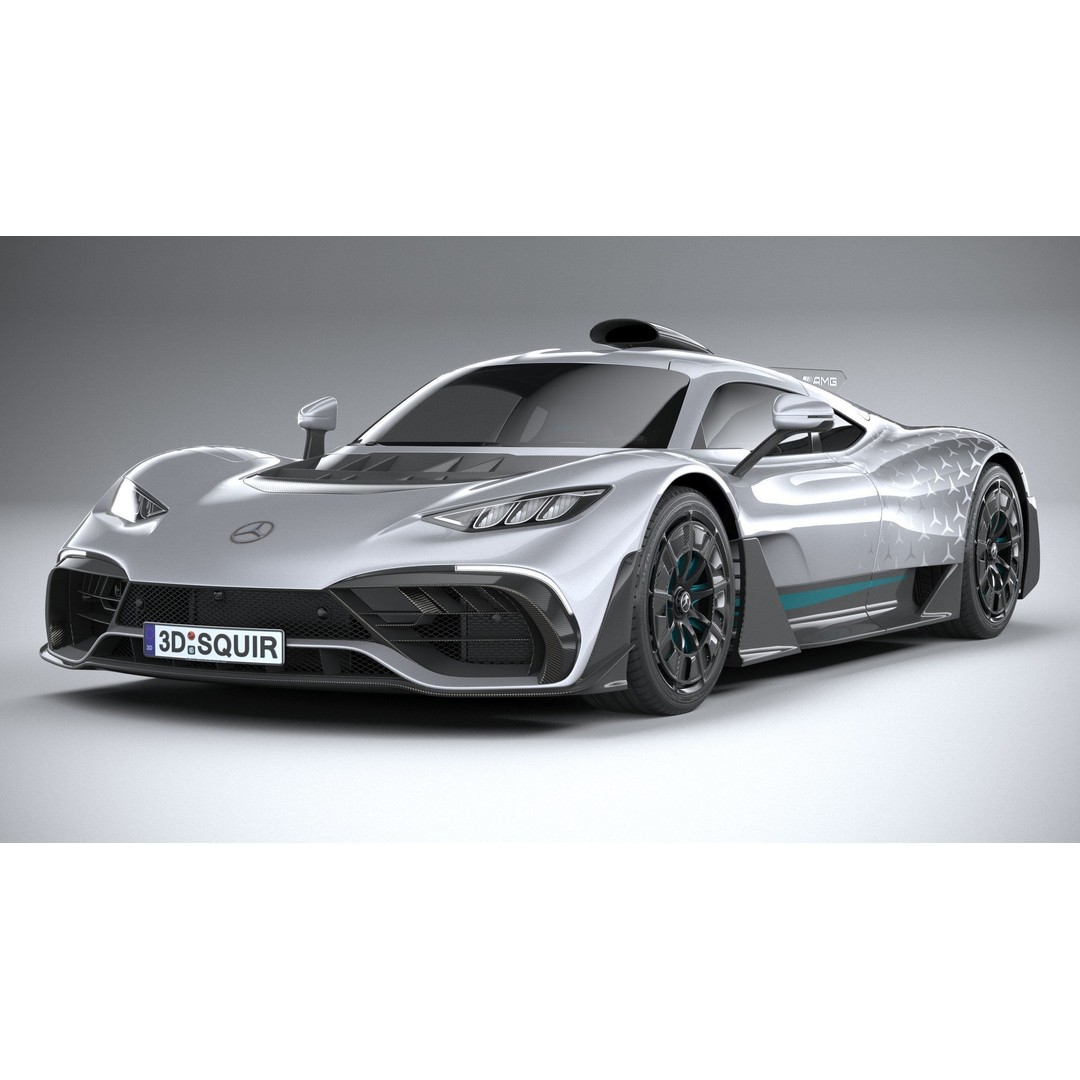 Mercedes-Benz AMG ONE 3D Model – High Poly Racing Car, FBX, OBJ - View 4