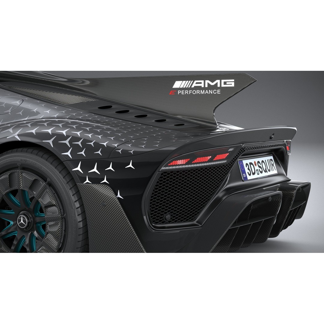 Mercedes-Benz AMG ONE 3D Model – High Poly Racing Car, FBX, OBJ - View 8