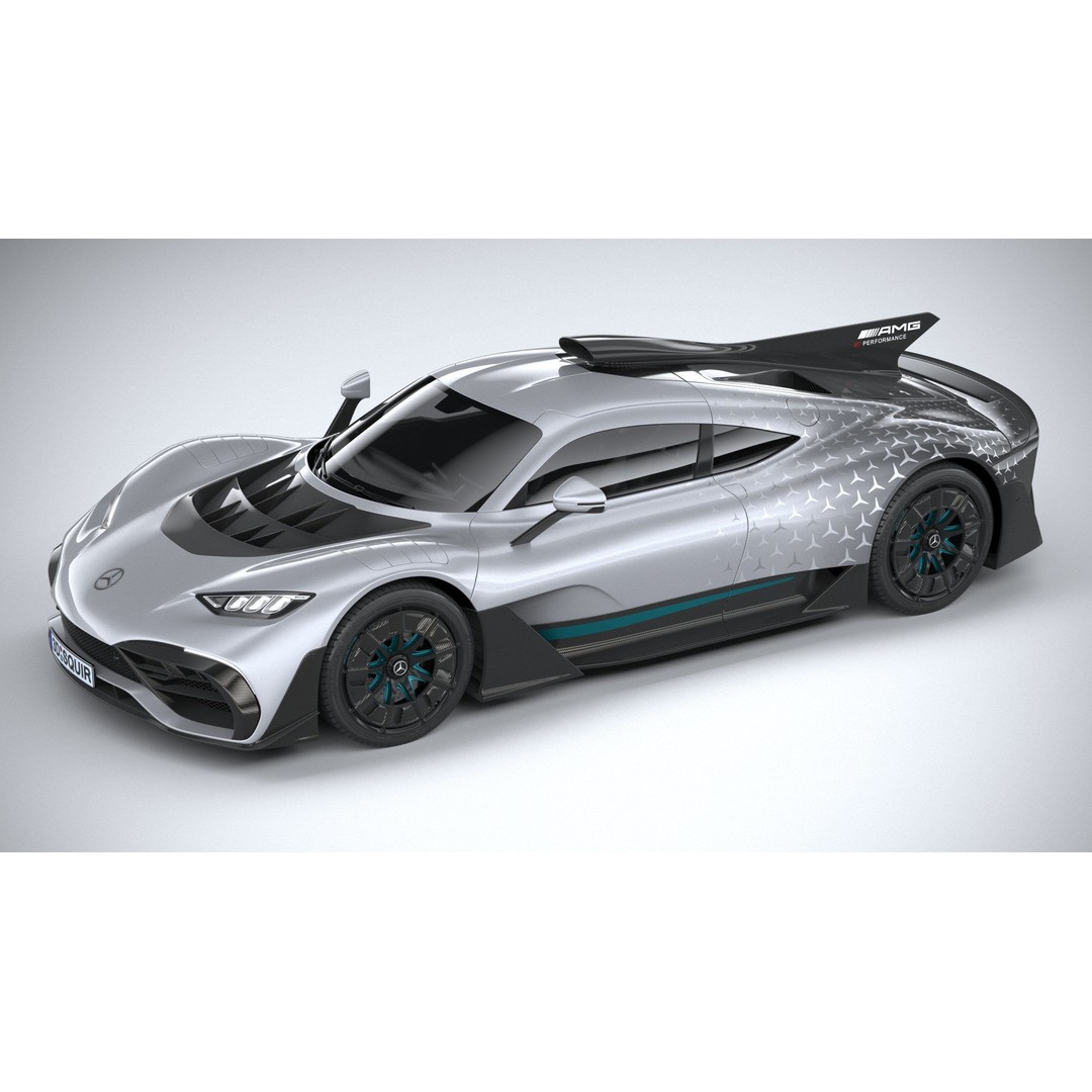 Mercedes-Benz AMG ONE 3D Model – High Poly Racing Car, FBX, OBJ - View 9