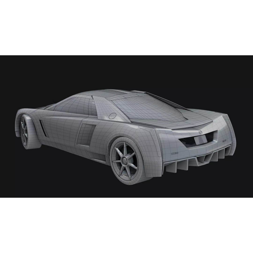 Cadillac Cien 3D Model – High Poly Concept Car for Animation, Blender