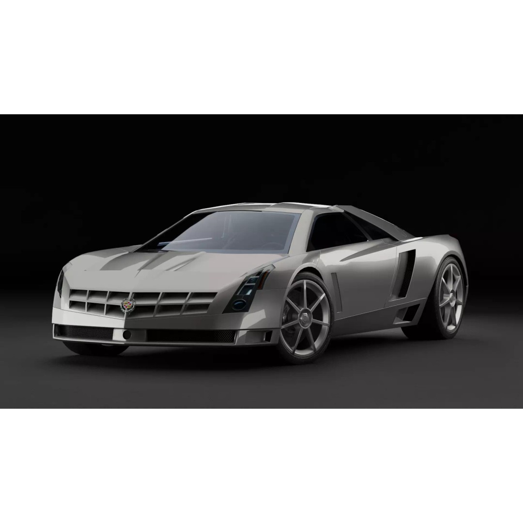 Cadillac Cien 3D Model – High Poly Concept Car for Animation, Blender - View 3
