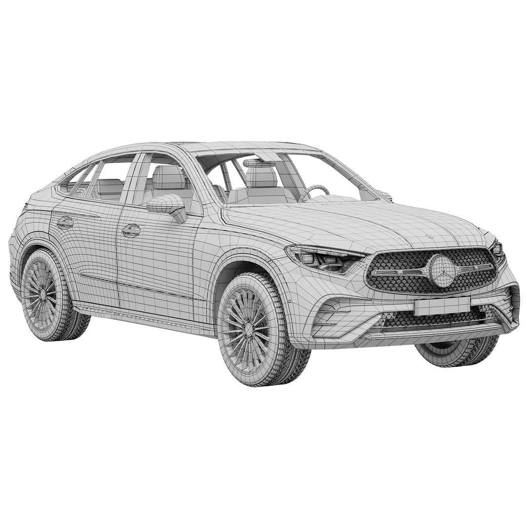 Mercedes-Benz GLC Coupe 2023 3D Model – High Poly SUV Asset, FBX