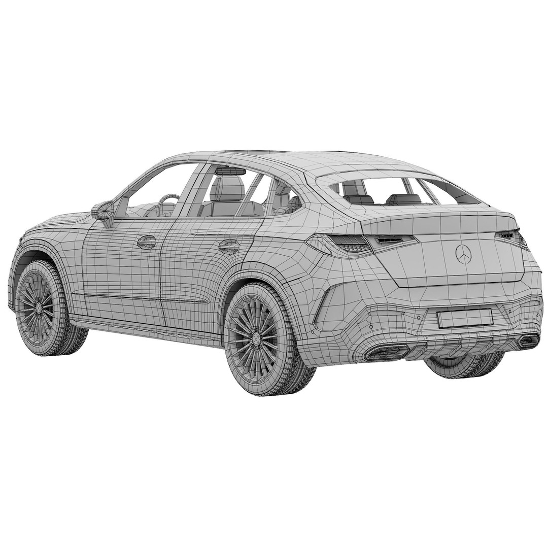 Mercedes-Benz GLC Coupe 2023 3D Model – High Poly SUV Asset, FBX - View 15