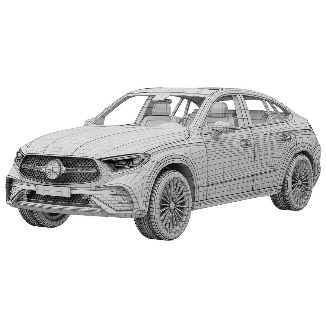 Mercedes-Benz GLC Coupe 2023 3D Model – High Poly SUV Asset, FBX - View 17