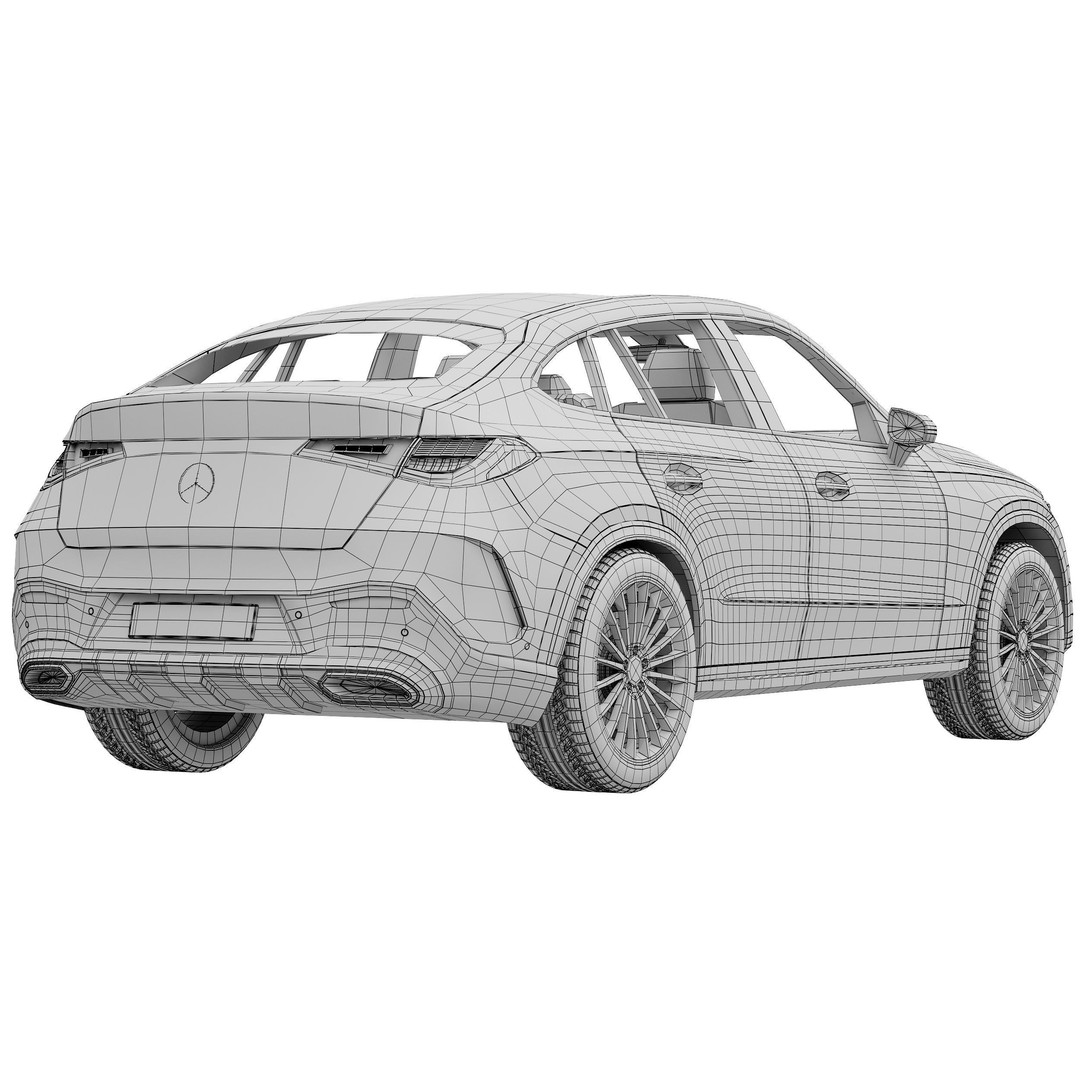 Mercedes-Benz GLC Coupe 2023 3D Model – High Poly SUV Asset, FBX - View 18