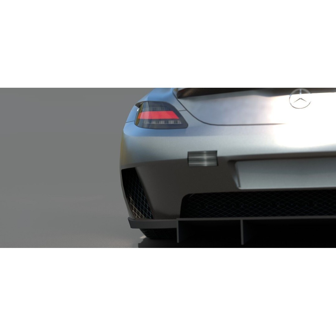 Mercedes SLS 3D Model – Low Poly Game Asset, FBX, PBR Textures